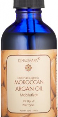 ELMA&SANA® Golden Argan Oil 100% Pure Cold Pressed Virgin Organic Certified By Ecocert -4oz(120ml)