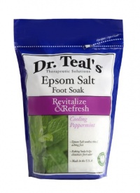 Dr. Teal's Epsom Salt Foot Soak, Cooling Peppermint, 32 Ounce