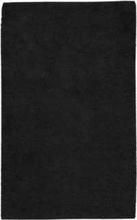 Area Rug 3x5 Rectangle Shag Black Color - Surya Aros Rug from RugPal Area Rug 3x5 Rectangle Shag Black Color - Surya Aros Rug from RugPal