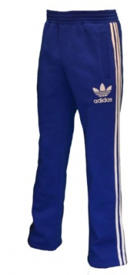 Adidas Originals Men's Bungee Fleece Track Pants-Blue Adidas Originals Men's Bungee Fleece Track Pants-Blue