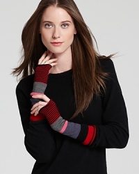Crisp variegated stripes and searing blocks of color stack the length of these Eileen Fisher glovelettes for an effortlessly edgy accent to every look. Crisp variegated stripes and searing blocks of color stack the length of these Eileen Fisher glovelettes for an effortlessly edgy accent to every look.