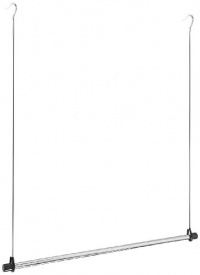 Whitmor 6021-378 Ebony Chrome Collection Double Closet Rod Whitmor 6021-378 Ebony Chrome Collection Double Closet Rod