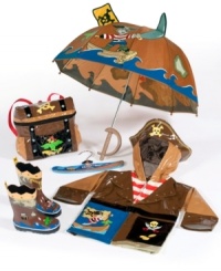 Adventure on the high seas. Keep your swashbuckler cozy and dry with this umbrella, with a sword handle that makes carrying easy for little hands. Check out the Kidorable Pirate Rain Boots and Raincoat. Adventure on the high seas. Keep your swashbuckler cozy and dry with this umbrella, with a sword handle that makes carrying easy for little hands. Check out the Kidorable Pirate Rain Boots and Raincoat.