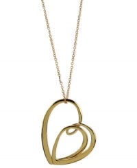 Show your heart's in the right place. T Tahari's pendant necklace, part of the Essentials Collection, is crafted from gold-tone mixed metal. Approximate length: 32 inches + 3-inch extender. Approximate drop: 3-1/4 inches.