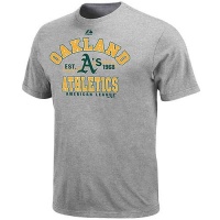 MLB Majestic Oakland Athletics Ash Dial It Up T-shirt MLB Majestic Oakland Athletics Ash Dial It Up T-shirt