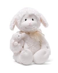 Gund's plush Lena sheep and her little lamb lead your little one peacefully to dreamland. Gund's plush Lena sheep and her little lamb lead your little one peacefully to dreamland.