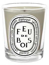 This candle is a very sophisticated blend of rare woody essences. It evokes the characteristic fragrance of a real wood fire in a fire place.Woody 50-60 hours burn time Keep wick trimmed to ½ to ensure optimal use Hand poured and made in France This candle is a very sophisticated blend of rare woody essences. It evokes the characteristic fragrance of a real wood fire in a fire place.Woody 50-60 hours burn time Keep wick trimmed to ½ to ensure optimal use Hand poured and made in France