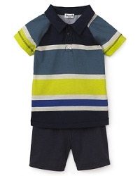Splendid Littles Boys' Block Stripe Raglan Polo & Short Set - Sizes 3-24 Months Splendid Littles Boys' Block Stripe Raglan Polo & Short Set - Sizes 3-24 Months