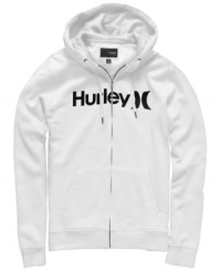 Riding a wave of surf-style is as easy as throwing on this hoodie from Hurley. Riding a wave of surf-style is as easy as throwing on this hoodie from Hurley.