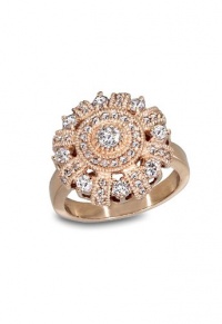 Effy Jewlery Rose Gold Diamond Ring, 1.01 TCW Ring size 7