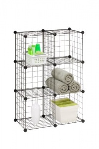 Honey-Can-Do SHF-02113 Modular Mesh Storage Cube, Black, 6-Pack Honey-Can-Do SHF-02113 Modular Mesh Storage Cube, Black, 6-Pack