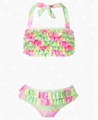 She'll love slithering her way through the sand and sun in this adorable bikini from Guess. (Clearance) She'll love slithering her way through the sand and sun in this adorable bikini from Guess. (Clearance)