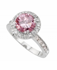 Finish your look with sparkle fit for a princess. City by City ring features a round-cut cubic zirconia center stone (3-5/8 ct. t.w.) and glittering cubic zirconia accents. Crafted in silver tone mixed metal. Size 7 and 8. Finish your look with sparkle fit for a princess. City by City ring features a round-cut cubic zirconia center stone (3-5/8 ct. t.w.) and glittering cubic zirconia accents. Crafted in silver tone mixed metal. Size 7 and 8.