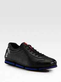 Sleek and sporty lace-up design rendered in Italian calfkskin leather.Leather upperPadded insoleRubber soleImported Sleek and sporty lace-up design rendered in Italian calfkskin leather.Leather upperPadded insoleRubber soleImported