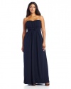 Jessica Simpson Women's Plus-Size Strapless Tie Front Maxi Dress