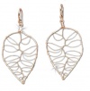 Sterling Silver Hammered large wired leaves Earrings