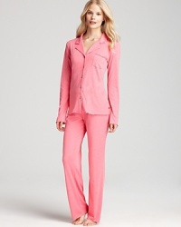 This Josie pajama set is perfectly tailored for a flattering fit between the sheets. This Josie pajama set is perfectly tailored for a flattering fit between the sheets.