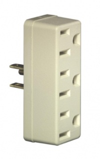 Leviton 697-I 15 Amp, 125 Volt, Triple Outlet Adapter, Ivory Leviton 697-I 15 Amp, 125 Volt, Triple Outlet Adapter, Ivory
