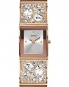 GUESS Women's U0002L4 Rose Gold-Tone Bejeweled Watch