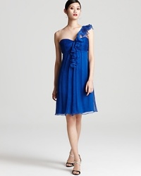 Amsale Dress - One Shoulder Ruffle Amsale Dress - One Shoulder Ruffle