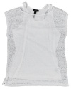 Lauren Jeans Co. Women's Crocheted Boatneck Top