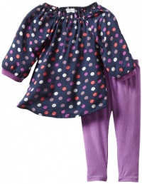 Splendid Littles Baby-Girls Infant Mod Dot Tunic Set, Midnight, 12-18 Months