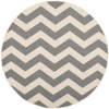 Safavieh CY6245-246 Courtyard Collection Indoor/Outdoor Round Area Rug, 7-Feet 10-Inch, Grey and Beige