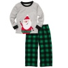 Carter's Boys 2-piece Micro-fleece Pajama Set (4T, Santa Check)