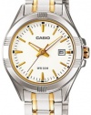 Casio Women's LTP1308SG-7AV Silver Stainless-Steel Quartz Watch with White Dial