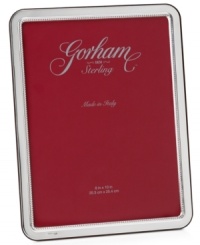 Preserve special moments with infinite grace in the Italian-made Mirabella picture frame. Gorham accentuates resplendent sterling with softly rounded edges and classic beaded detail. Preserve special moments with infinite grace in the Italian-made Mirabella picture frame. Gorham accentuates resplendent sterling with softly rounded edges and classic beaded detail.