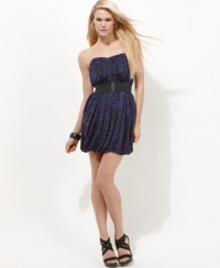 BCBGMAXAZRIA Print Strapless Belted Dress BCBGMAXAZRIA Print Strapless Belted Dress