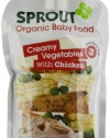 Sprout Stage 3 Organic Baby Food, Creamy Vegetables with Chicken, 4.5 Ounce (Pack of 5)