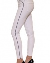 Women's J Brand Midrise Piped Skinny Jean in Blanc