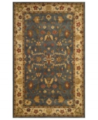 Elegance, restyled. The Petra collection updates traditional designs with warmth and bold details for a look that's right at home in your decor. In denim blue and ivory hues, this hand--tufted wool rug undergoes a special dye process for a beautiful, lustrous result. Elegance, restyled. The Petra collection updates traditional designs with warmth and bold details for a look that's right at home in your decor. In denim blue and ivory hues, this hand--tufted wool rug undergoes a special dye process for a beautiful, lustrous result.