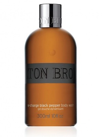 Our spicy bodywash is steeped in Madagascan black peppercorn oil to reawaken your energy banks when you most need it, leaving your skin feeling warmed up and ready for action. 10 oz. Our spicy bodywash is steeped in Madagascan black peppercorn oil to reawaken your energy banks when you most need it, leaving your skin feeling warmed up and ready for action. 10 oz.