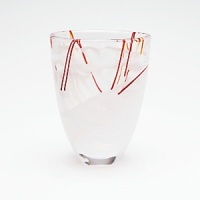 Each unique, this artistic vase, designed by Anna Ehrner features swirling lines and veils of color. Each unique, this artistic vase, designed by Anna Ehrner features swirling lines and veils of color.