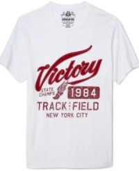Get in the fast lane. This sporty t-shirt from American Rag is always a winner in your casual wardrobe. Get in the fast lane. This sporty t-shirt from American Rag is always a winner in your casual wardrobe.