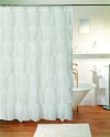 Gypsy Ruffled Shower Curtain White