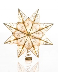 Crafted of delicate capiz shells, this luminous star perfects your tree for celebrations on the coast. From Kurt Adler. Crafted of delicate capiz shells, this luminous star perfects your tree for celebrations on the coast. From Kurt Adler.