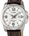 Casio Women's LTP1314L-7AV Brown Leather Quartz Watch with White Dial