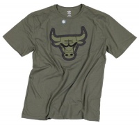 Chicago Bulls NBA Mens Cotton T-shirt, Army Green Chicago Bulls NBA Mens Cotton T-shirt, Army Green