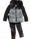 GUESS baby girl printed puffy coat and leggings set (12-24m), MULTIPLE COLORS (24M)