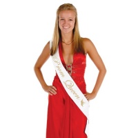 Prom Queen Satin Sash Party Accessory (1 count) (1/Pkg) Prom Queen Satin Sash Party Accessory (1 count) (1/Pkg)