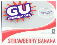 GU Energy Labs Original Sports Nutrition Energy Gel, Strawberry Banana, 8 Count