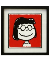 One of Charlie Brown's not-so-secret admirers, Marcie poses for her school portrait in this framed art print for Peanuts fans. One of Charlie Brown's not-so-secret admirers, Marcie poses for her school portrait in this framed art print for Peanuts fans.