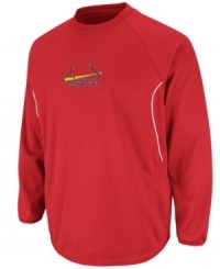 Lead off. Start the momentum of team spirit in this St. Louis Cardinals MLB fleece with Therma Base technology from Majestic. Lead off. Start the momentum of team spirit in this St. Louis Cardinals MLB fleece with Therma Base technology from Majestic.