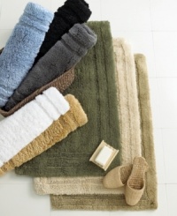 Pamper your toes with the plush Regent rugs. Constructed of a luxuriously soft and ultra-absorbent blend of smooth combed cotton and rayon from bamboo. Pamper your toes with the plush Regent rugs. Constructed of a luxuriously soft and ultra-absorbent blend of smooth combed cotton and rayon from bamboo.
