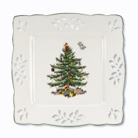 Spode Christmas Tree Pierced Square Tray Spode Christmas Tree Pierced Square Tray