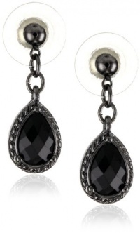 1928 Jewelry Black Victorian Mini Teardrop Earrings 1928 Jewelry Black Victorian Mini Teardrop Earrings
