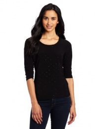 Vince Camuto Women's Allover Embellished Dolman Top, Rich Black, Large Vince Camuto Women's Allover Embellished Dolman Top, Rich Black, Large